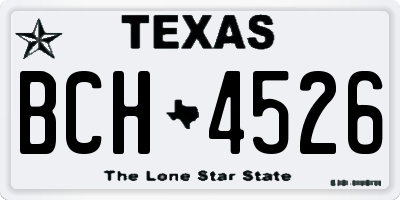TX license plate BCH4526