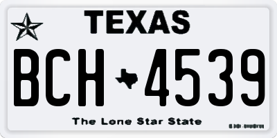 TX license plate BCH4539