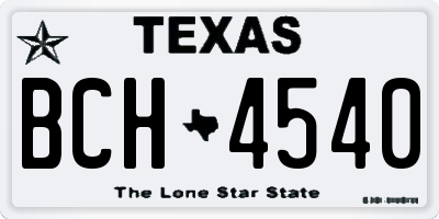 TX license plate BCH4540