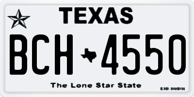 TX license plate BCH4550