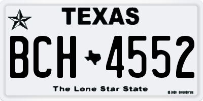 TX license plate BCH4552