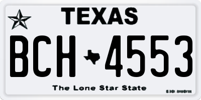 TX license plate BCH4553