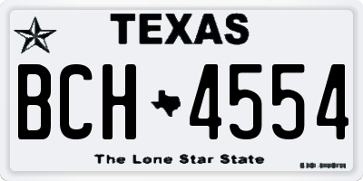 TX license plate BCH4554