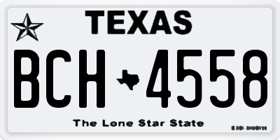 TX license plate BCH4558