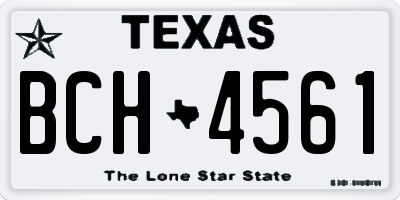 TX license plate BCH4561