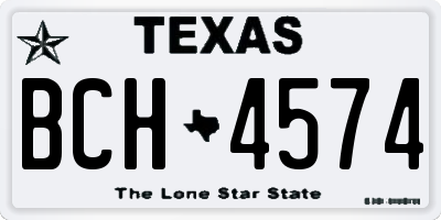 TX license plate BCH4574
