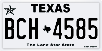 TX license plate BCH4585