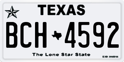 TX license plate BCH4592