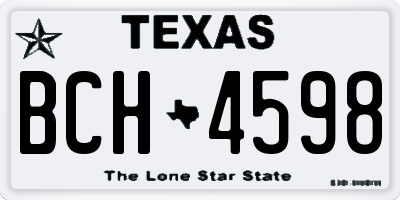 TX license plate BCH4598
