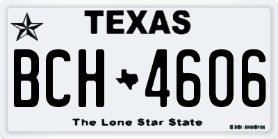 TX license plate BCH4606