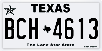 TX license plate BCH4613