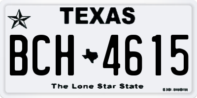 TX license plate BCH4615