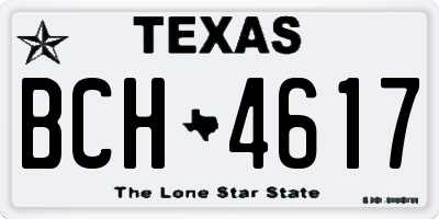 TX license plate BCH4617