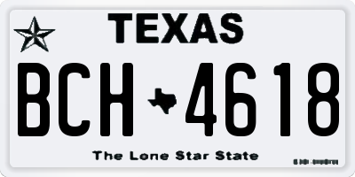 TX license plate BCH4618