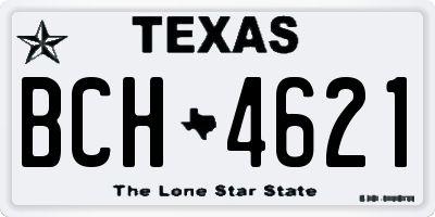TX license plate BCH4621