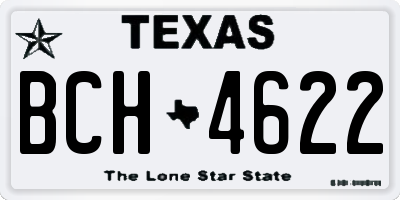 TX license plate BCH4622
