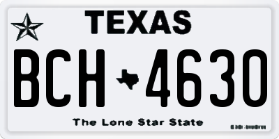 TX license plate BCH4630