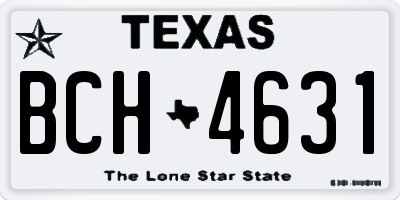 TX license plate BCH4631