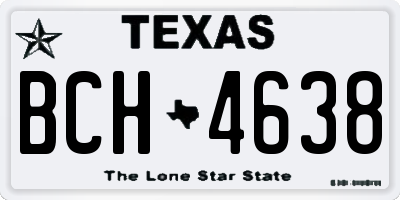 TX license plate BCH4638