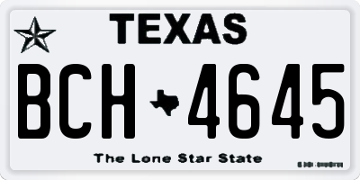 TX license plate BCH4645