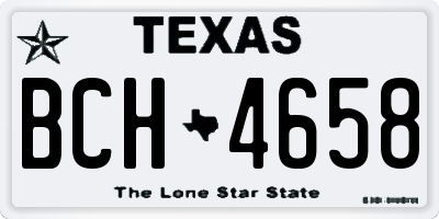 TX license plate BCH4658