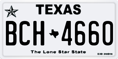 TX license plate BCH4660