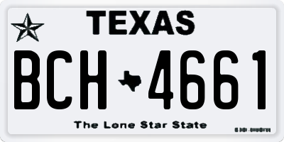 TX license plate BCH4661