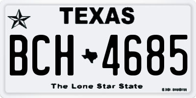 TX license plate BCH4685