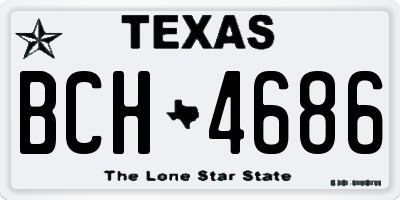 TX license plate BCH4686