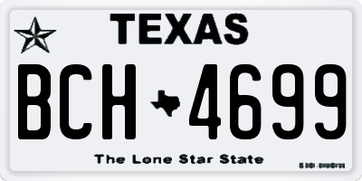 TX license plate BCH4699