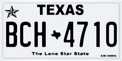 TX license plate BCH4710