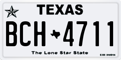 TX license plate BCH4711