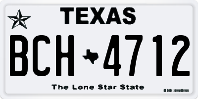 TX license plate BCH4712