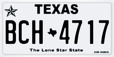 TX license plate BCH4717