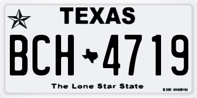 TX license plate BCH4719