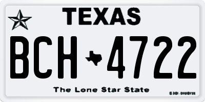 TX license plate BCH4722