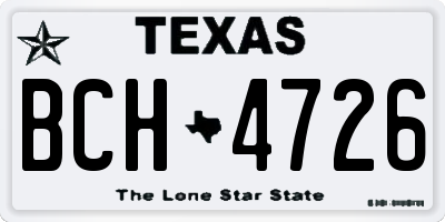 TX license plate BCH4726