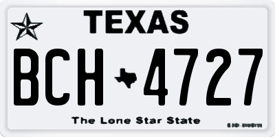 TX license plate BCH4727