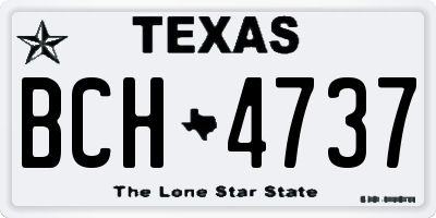 TX license plate BCH4737