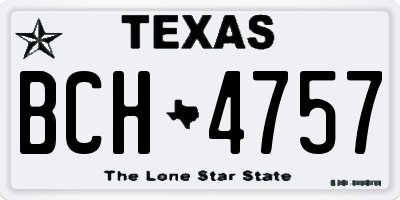 TX license plate BCH4757