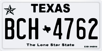 TX license plate BCH4762