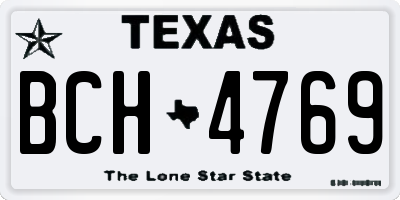 TX license plate BCH4769