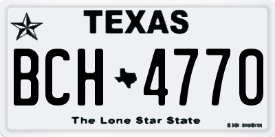 TX license plate BCH4770