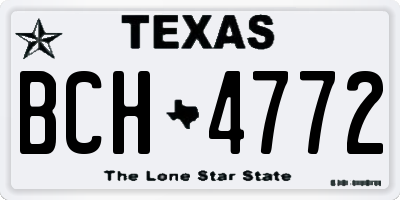 TX license plate BCH4772