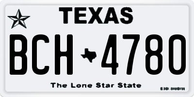 TX license plate BCH4780
