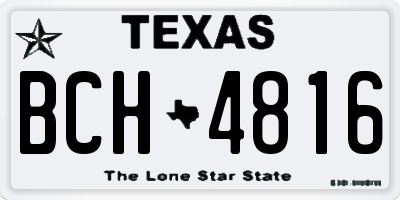 TX license plate BCH4816