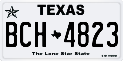 TX license plate BCH4823
