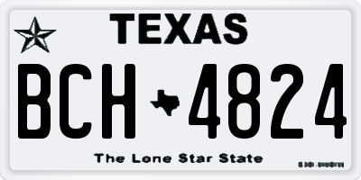 TX license plate BCH4824
