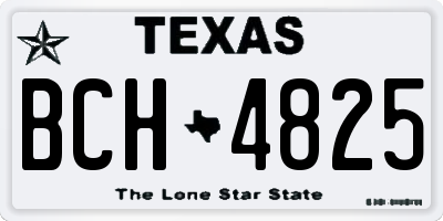 TX license plate BCH4825