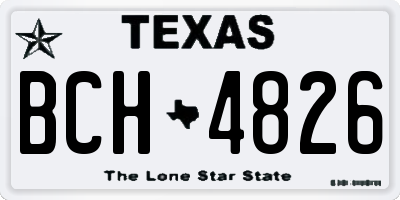 TX license plate BCH4826